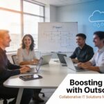 Small Texas business team collaborating on IT solutions to enhance operational efficiency